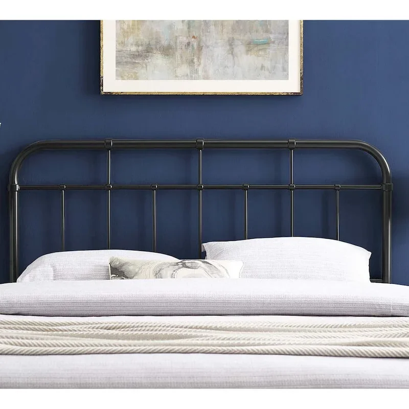 Classic King Size Black Metal Headboard