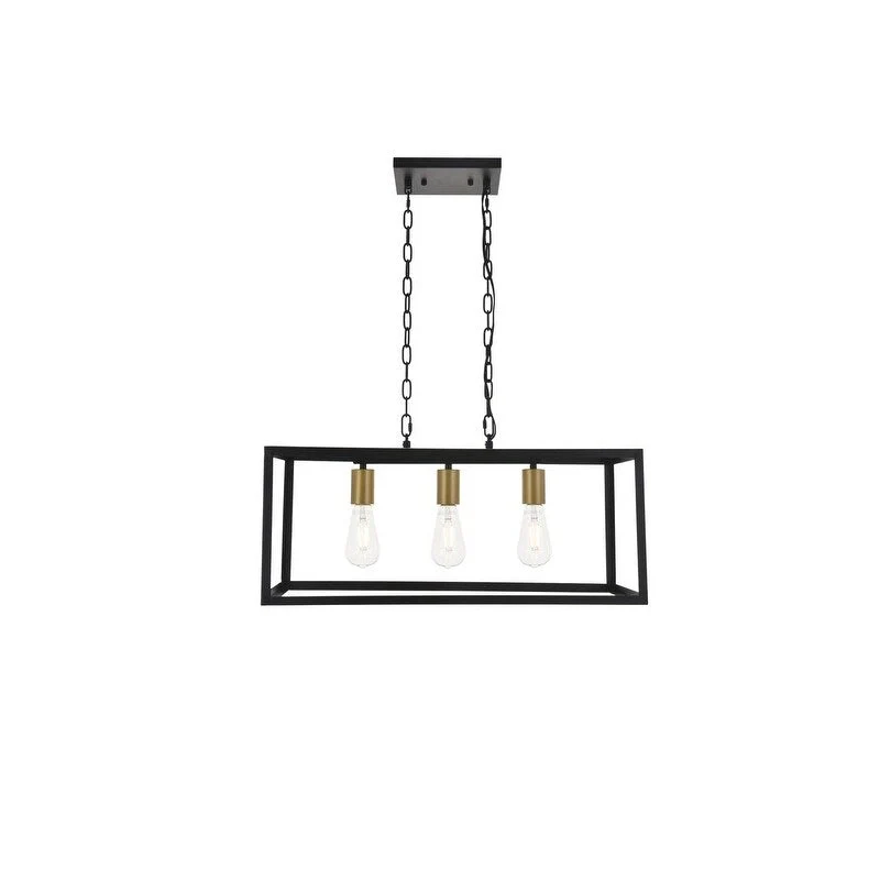 Resolute 3 light black Pendant