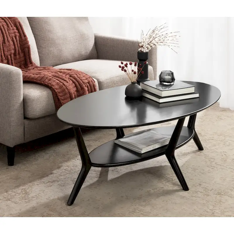 Kate and Laurel Nylah Oval Coffee Table