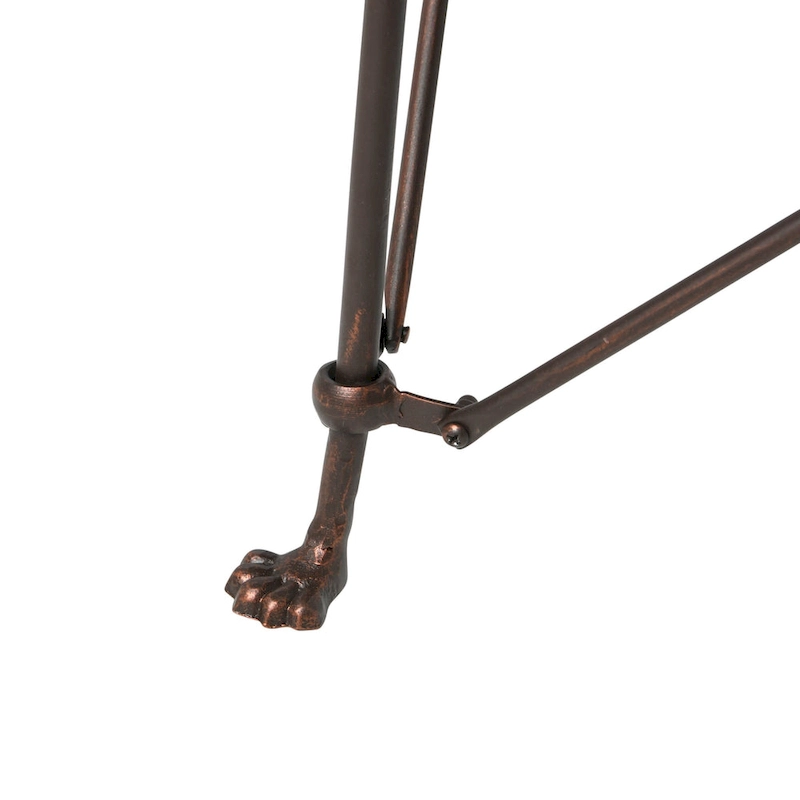 Round Metal Side Table with Claw Feet