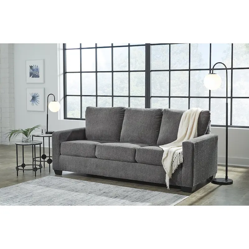 Signature Design by Ashley Rannis Pewter Queen Sofa Sleeper - 85W x 40D x 39H