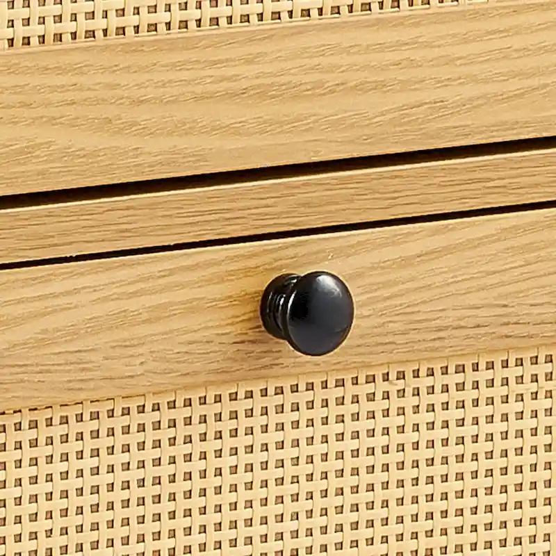 CO-Z Boho Wicker Rattan Nightstand Bedside Table