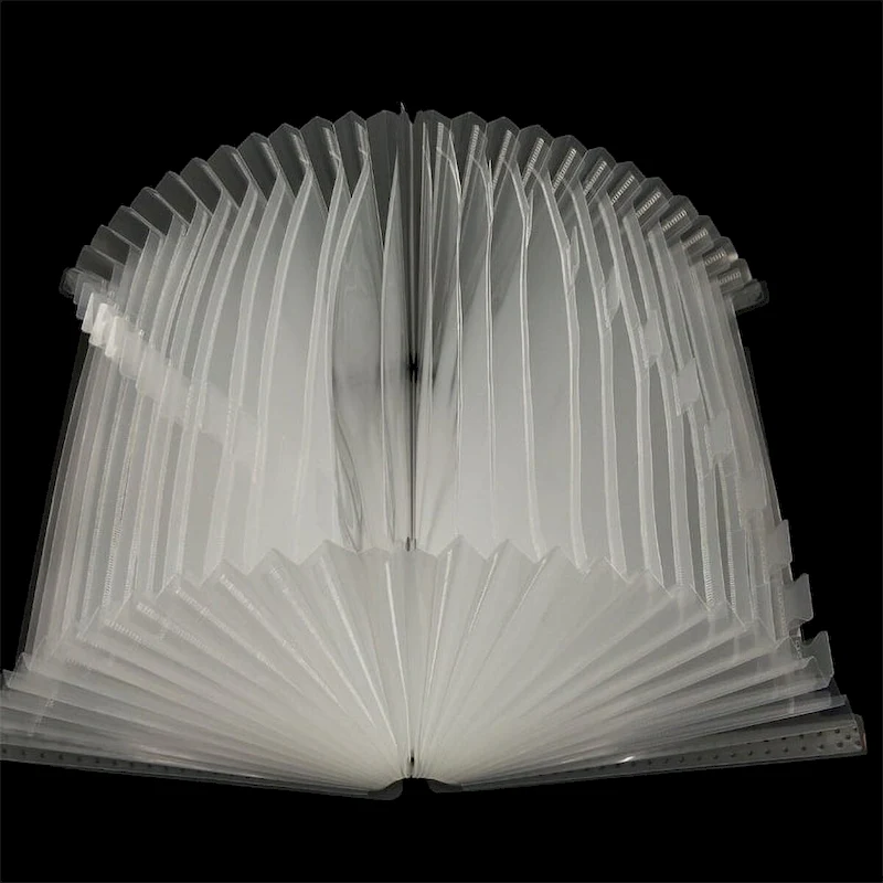 Shatex Expanding File Organizer High Capacity Plastic File Wallets Stand Bag Transparent