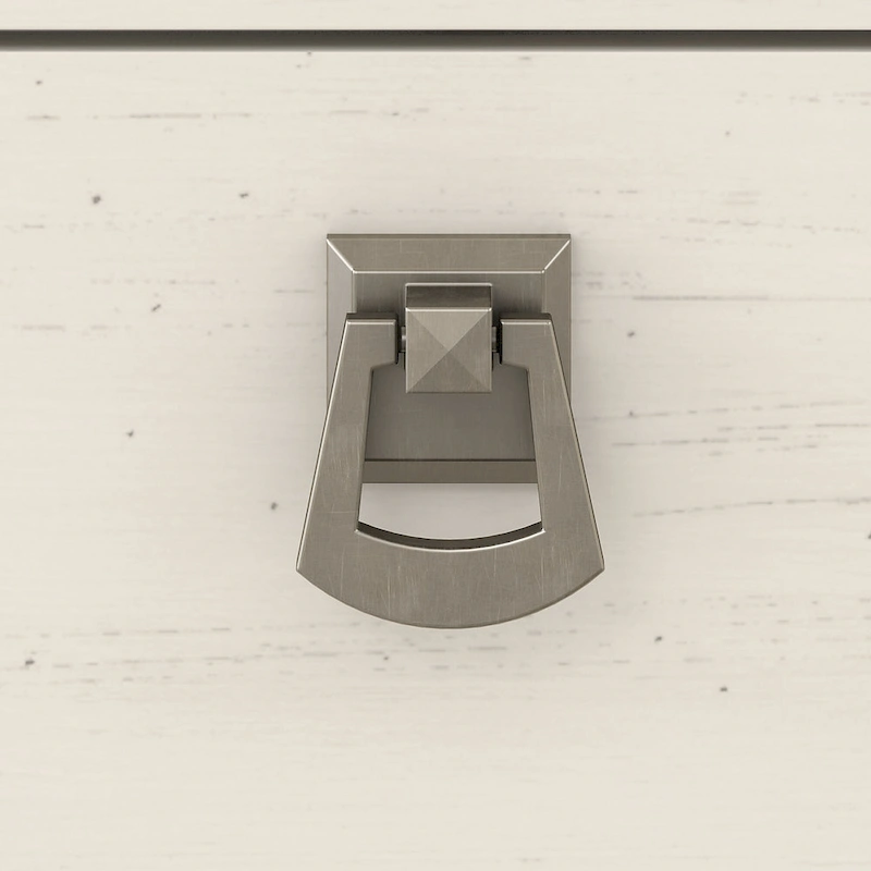 Bush Furniture Salinas 60W L Shaped Desk Office Suite in Antique White