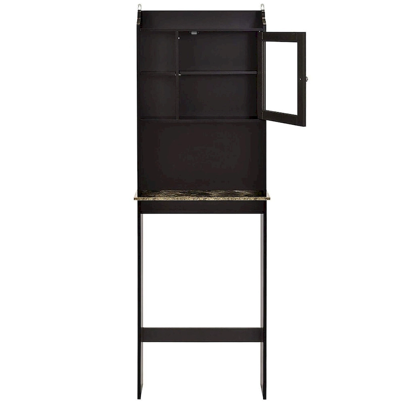 23.25 in. W x 7.5 in. D x 69 in. H Wall Cabinet in Espresso