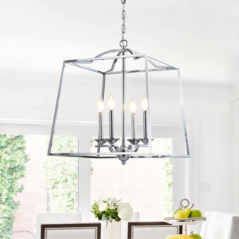 Virginia 14.5  3-light Metal LED Pendant, Chrome by JONATHAN Y