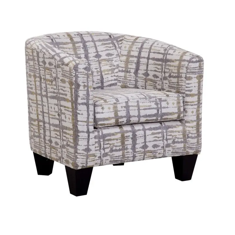 Enzo Upholstered Accent Barrel Chair Gold and Grey Splatter