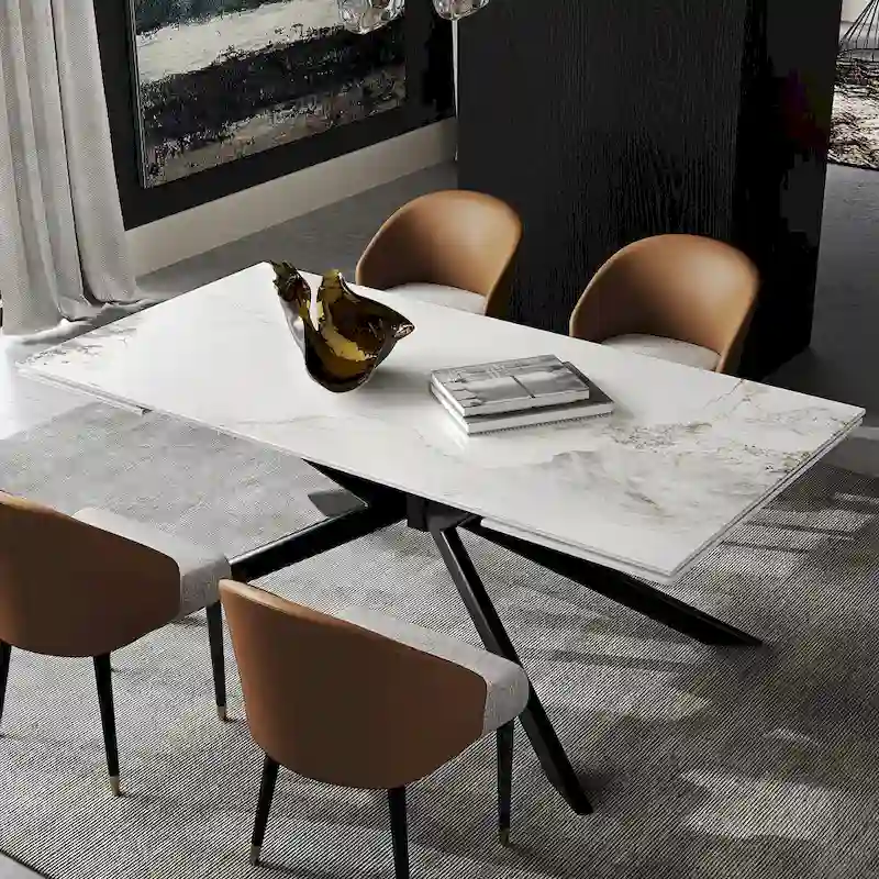 110.24  Extendable Rectangular Sintered Stone Dining Table - 78.74  to 110.24