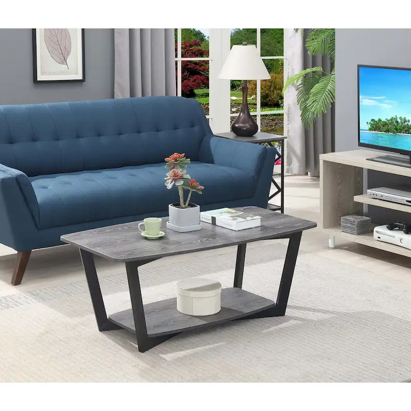 Convenience Concepts Graystone Coffee Table with Shelf