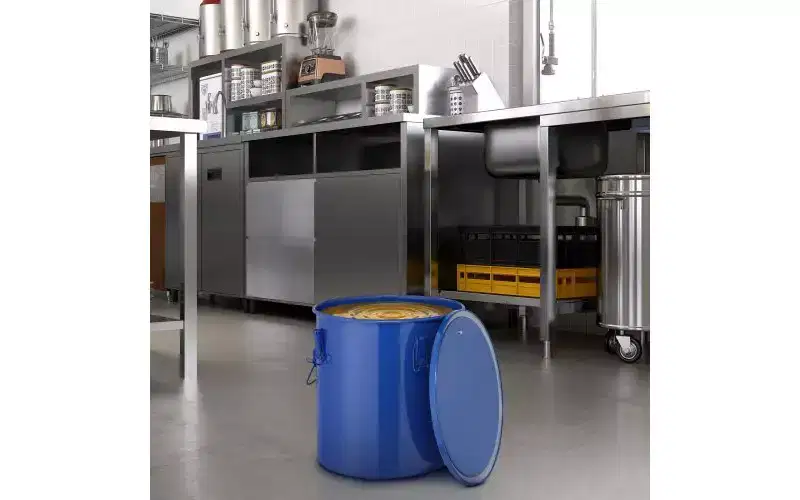Karl Home 8 Gallon Fryer Oil Disposal Carbon Steel Fryer Grease Bucket