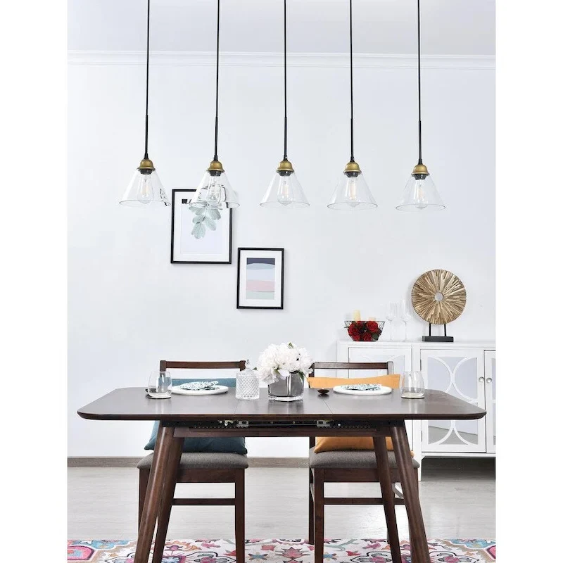 Histoire 5 light chrome Pendant
