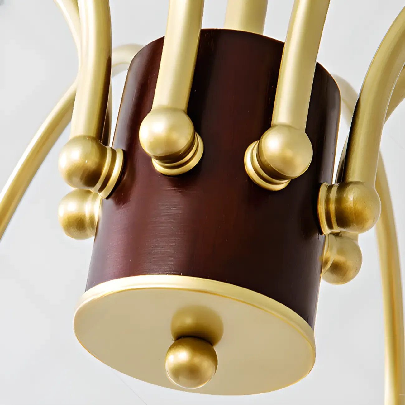 Classic Gold White Vitreous Ball Chandelier