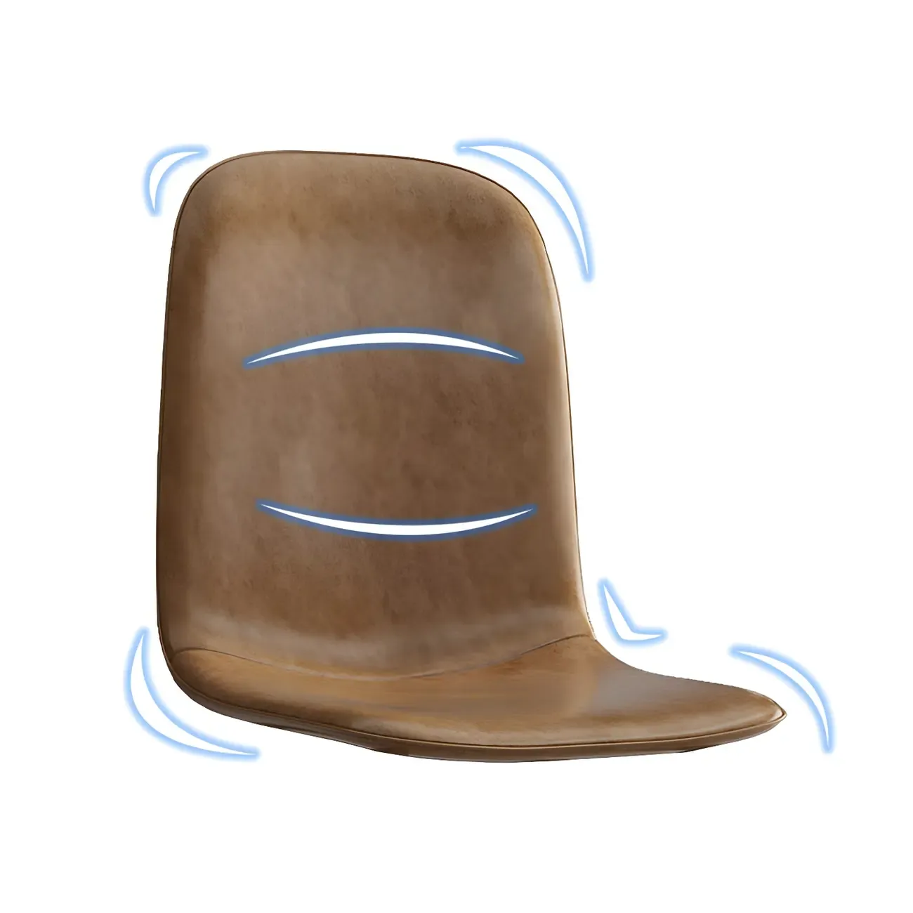 Industrial Armless Faux Leather Low Back Dining Chair