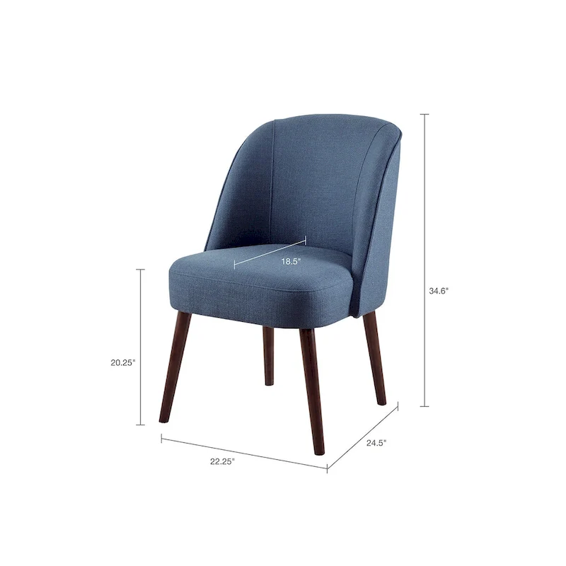 Madison Park Larkin Rounded Back Dining Chair - 22.25w x 24.5d x 34.6h