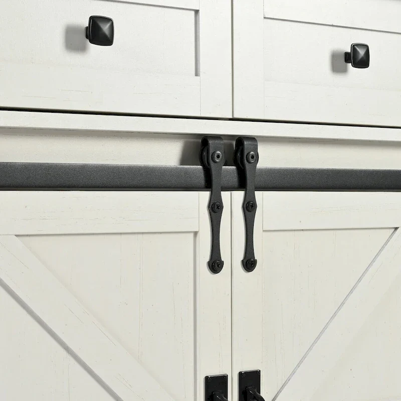 Farmhouse Kitchen Island with Power Outlet