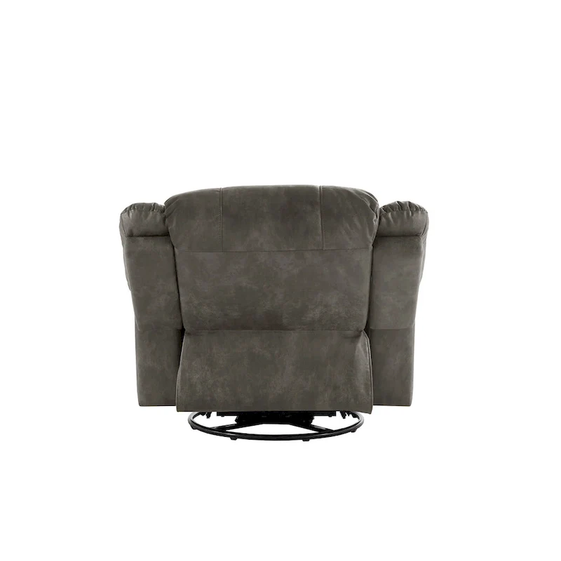 Polished microfiber rivet rotating gliding lounge chair