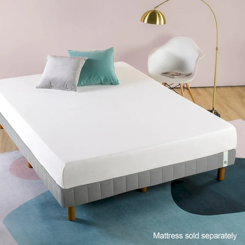 GOOD DESIGN Winner Grey Metal Mattress Foundation, 11 Inch Platform Bed