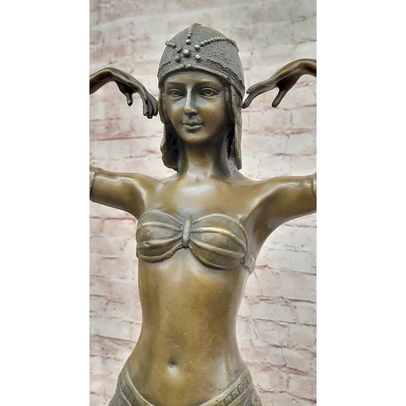 Illusion Of Virtue Art Deco Bronze Sculpture Statue By Demetre Chiparus