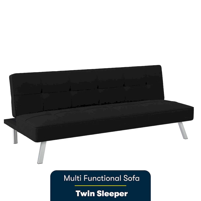 Convertible Sofa with Finger Guard – Sofa, Lounger & Full-Size Bed