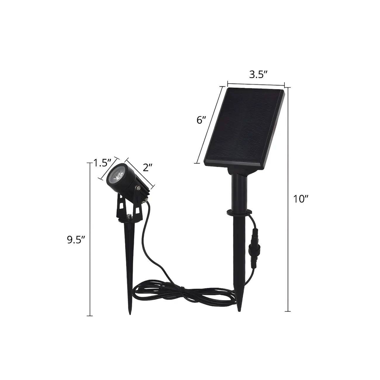 Modern Solar Spike Spotlight Landscape Lighting