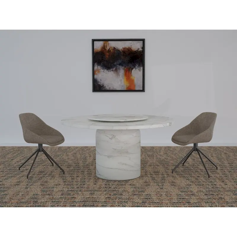 60  Marble Dining Table - option for  Lazy Susan  available