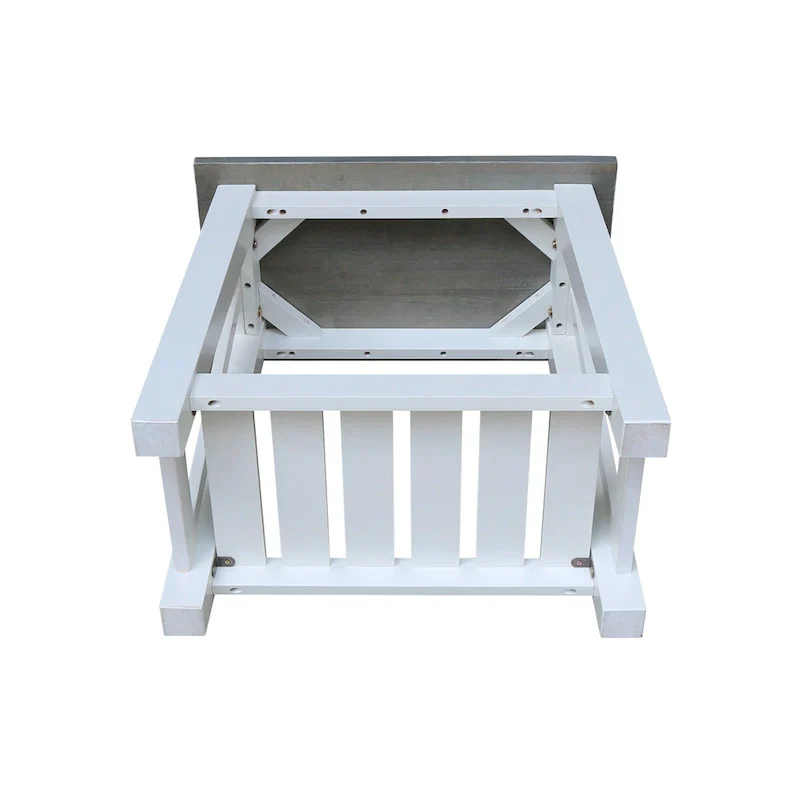 Solid Wood Side Table with Shelf