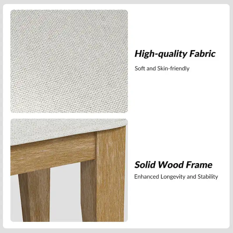 Sandra Rustic Farmhouse Design Solid Wood Dining Bench by HULALA HOME