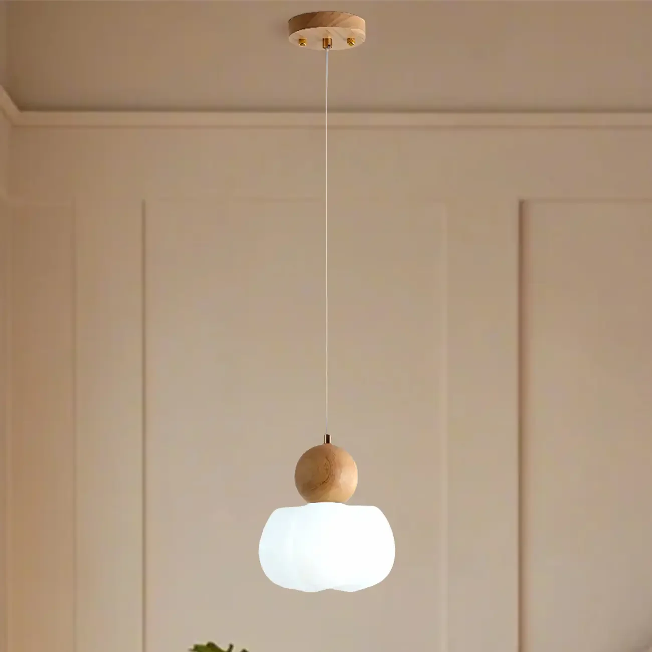 Modern Wooden Cloud Pendant Light for Bedroom