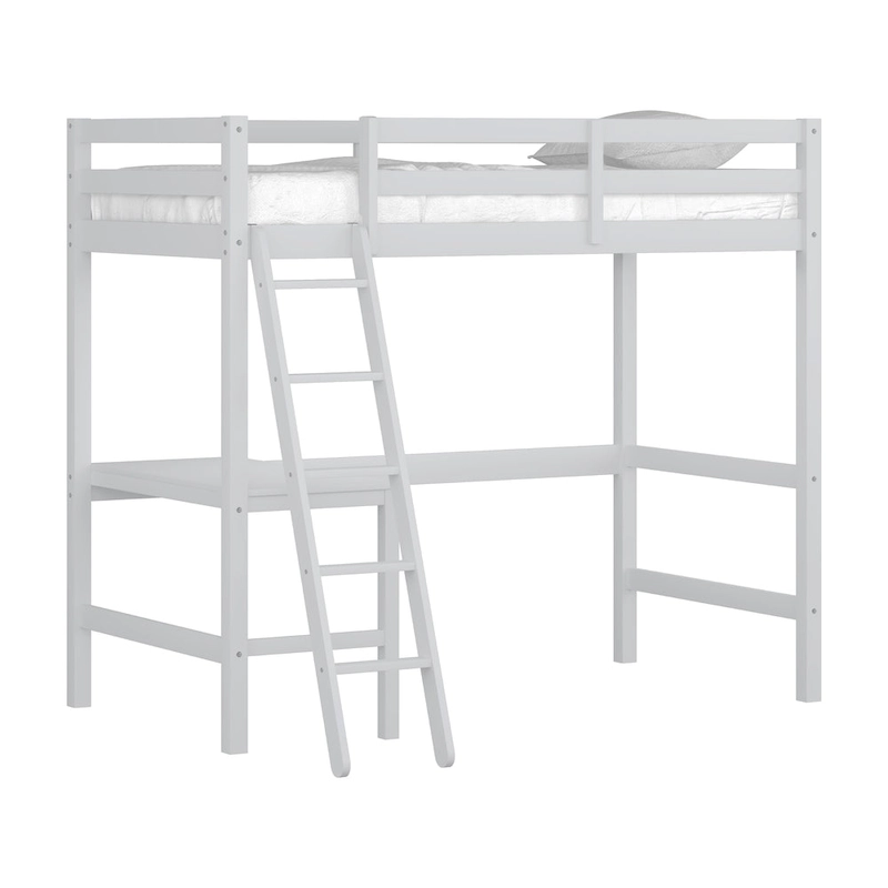 Hillsdale Caspian Wood Twin Loft Bed with Desk