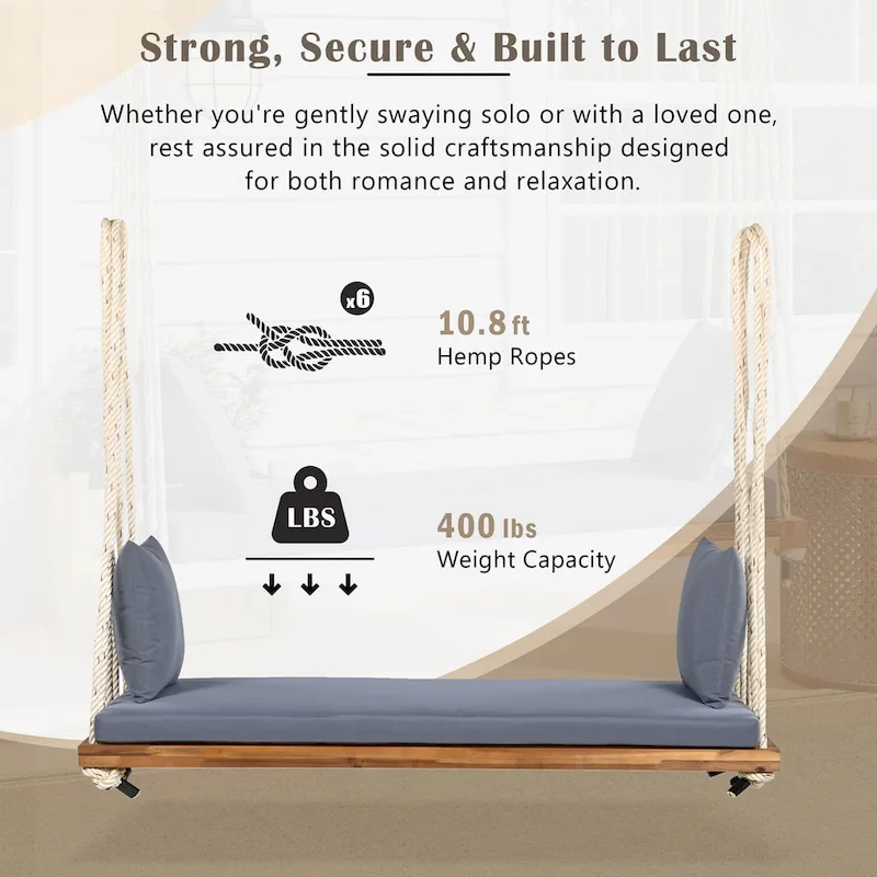 Patio Wooden Swing Chair