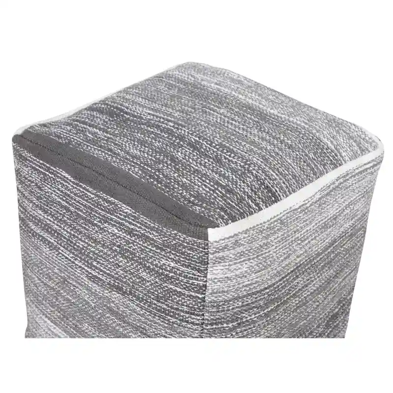 Sevita Distressed Gradation Grey Pouf Ottoman
