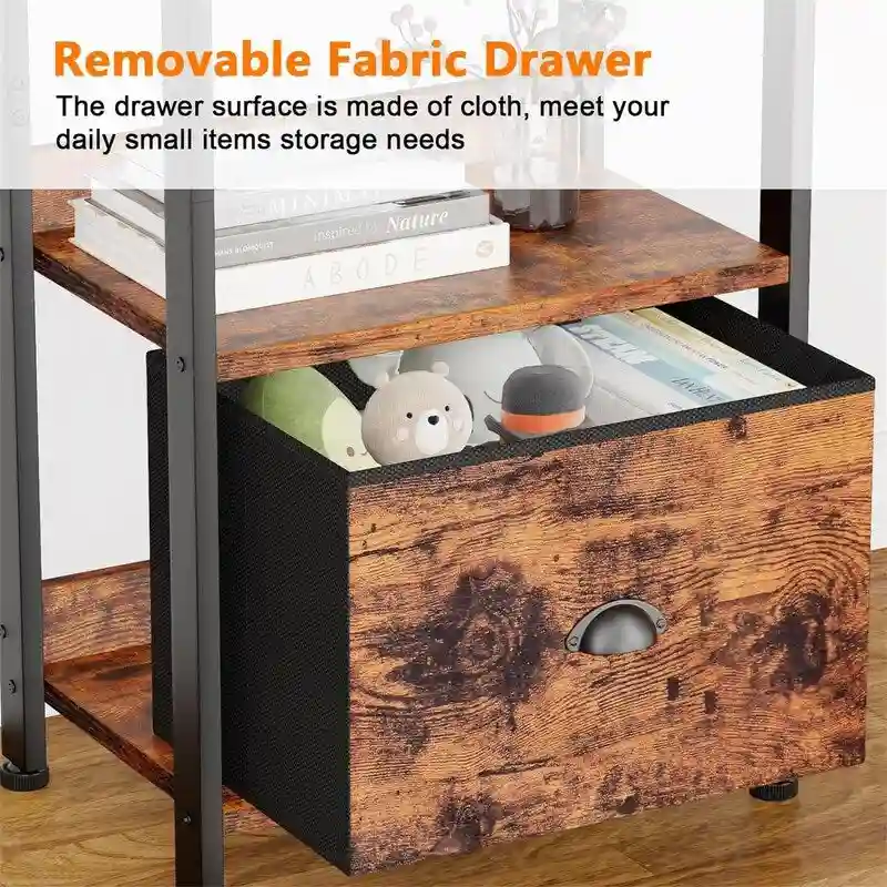 5 Tier Bookshelf with Drawer