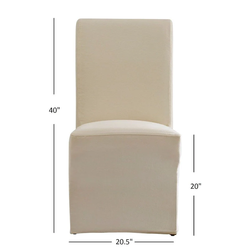 Potomac Slipcovered Rolled Back Parsons Chairs (Set of 2) by iNSPIRE Q Artisan