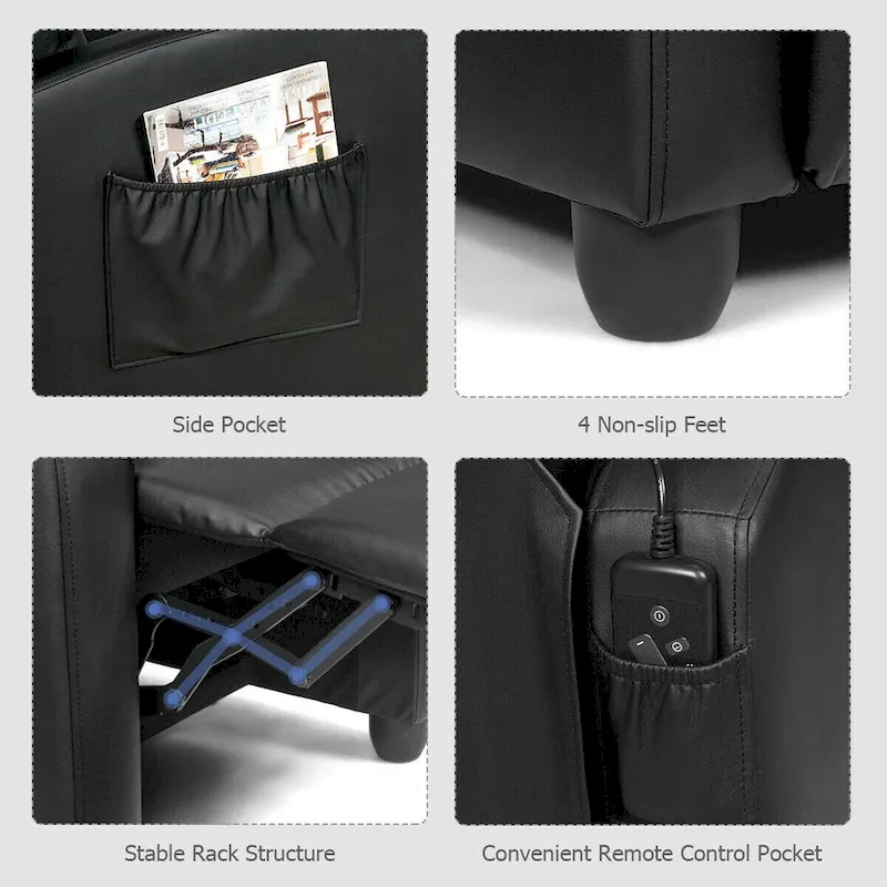 Recliner Massage Chair, Ergonomic Adjustable Single Sofa with Padded