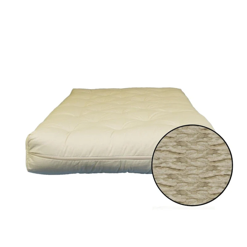 8 inch Wool Fiber Futon With Cotton Case