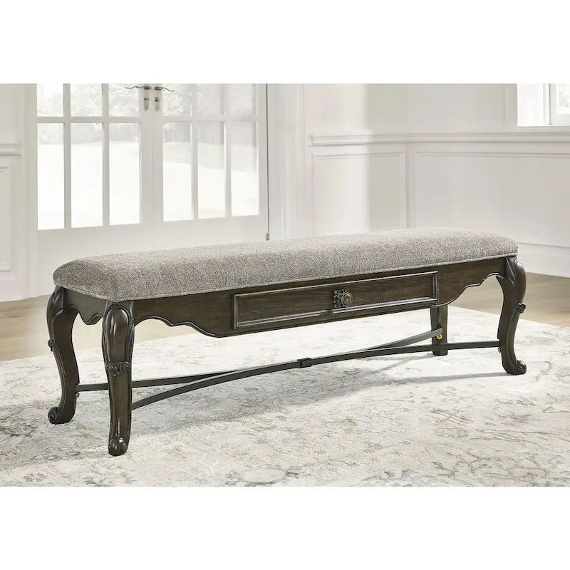 Maylee Dark Brown 63 Dining Bench - 63.25W x 17.5D x 20.25H