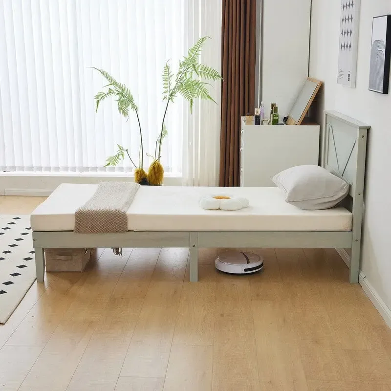 Wooden beds without footboards