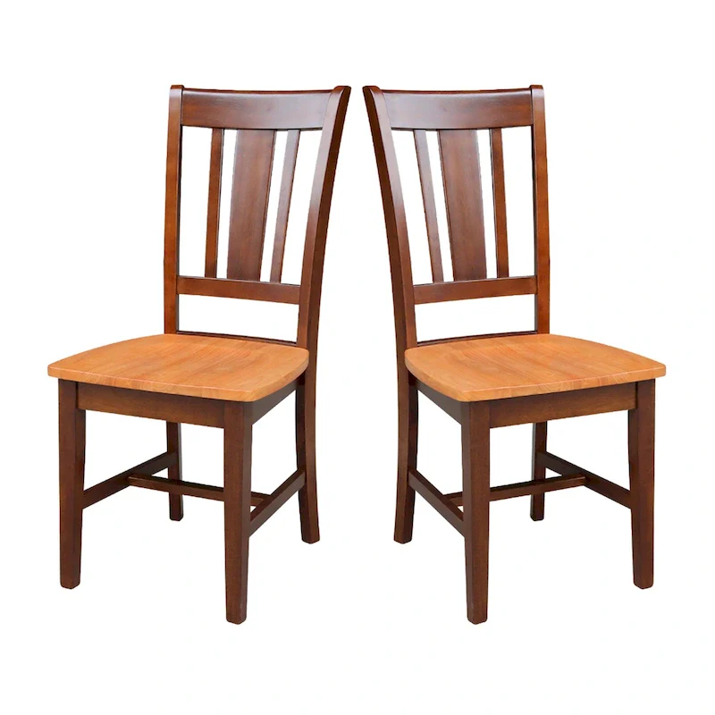 International Concepts Solid Wood San Remo Splatback Chairs, Set of 2