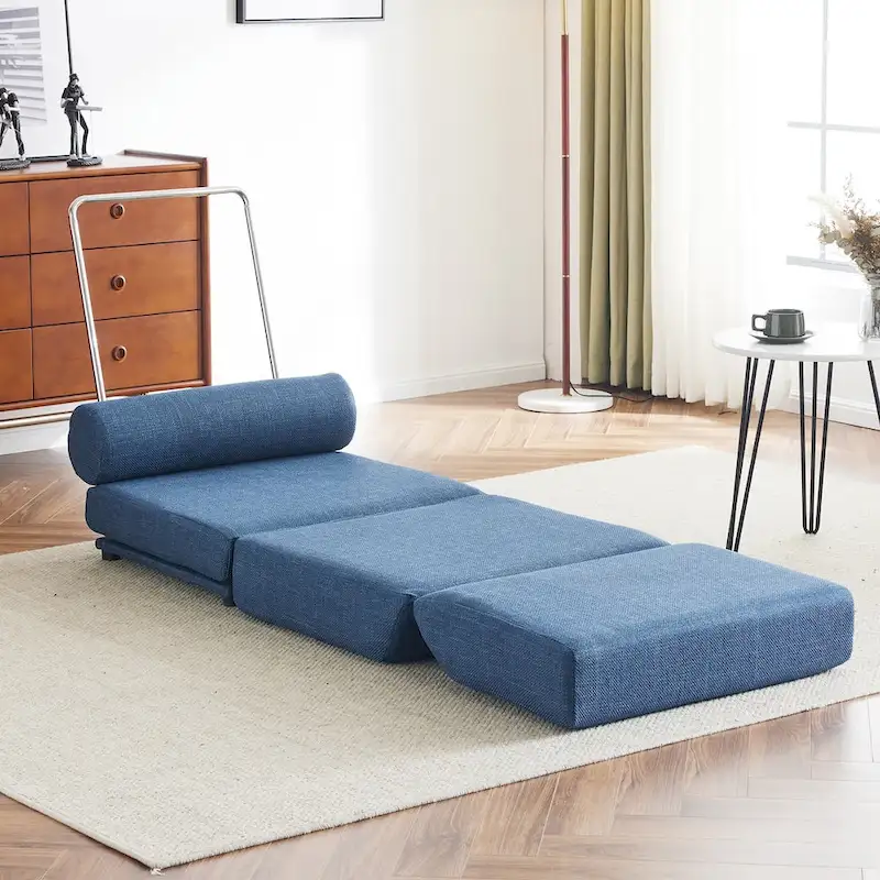 Single Sofa Chair Foldable Single Sofa Bed with Pillow