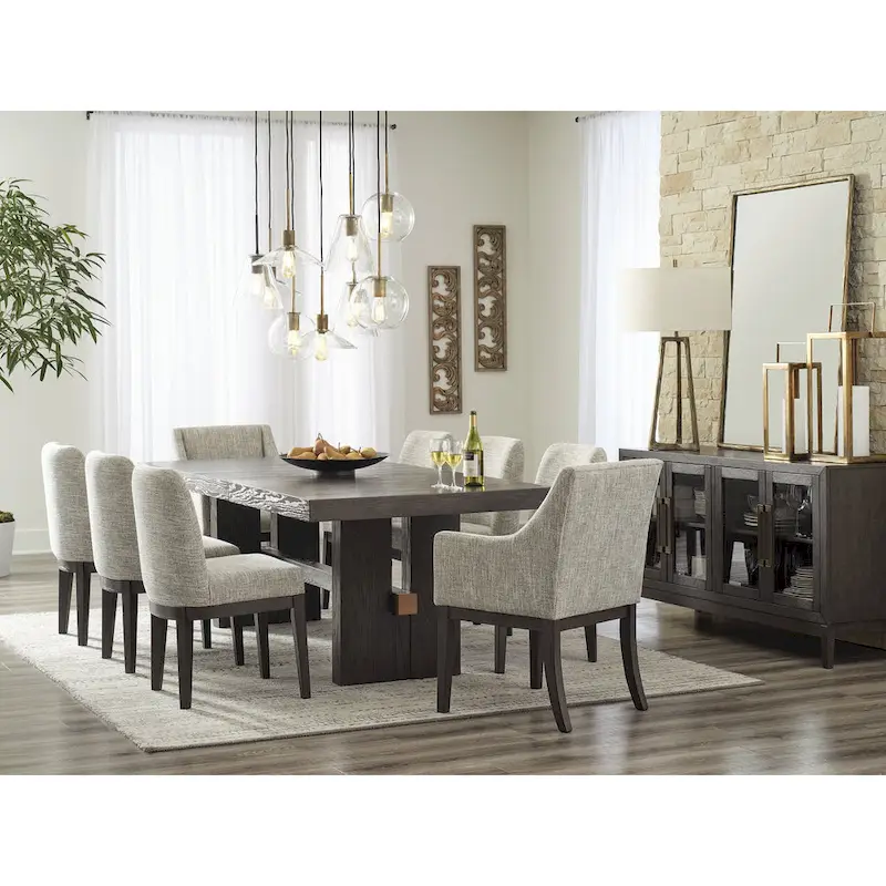 Signature Design by Ashley Burkhaus Dark Brown 10-Piece Dining Package