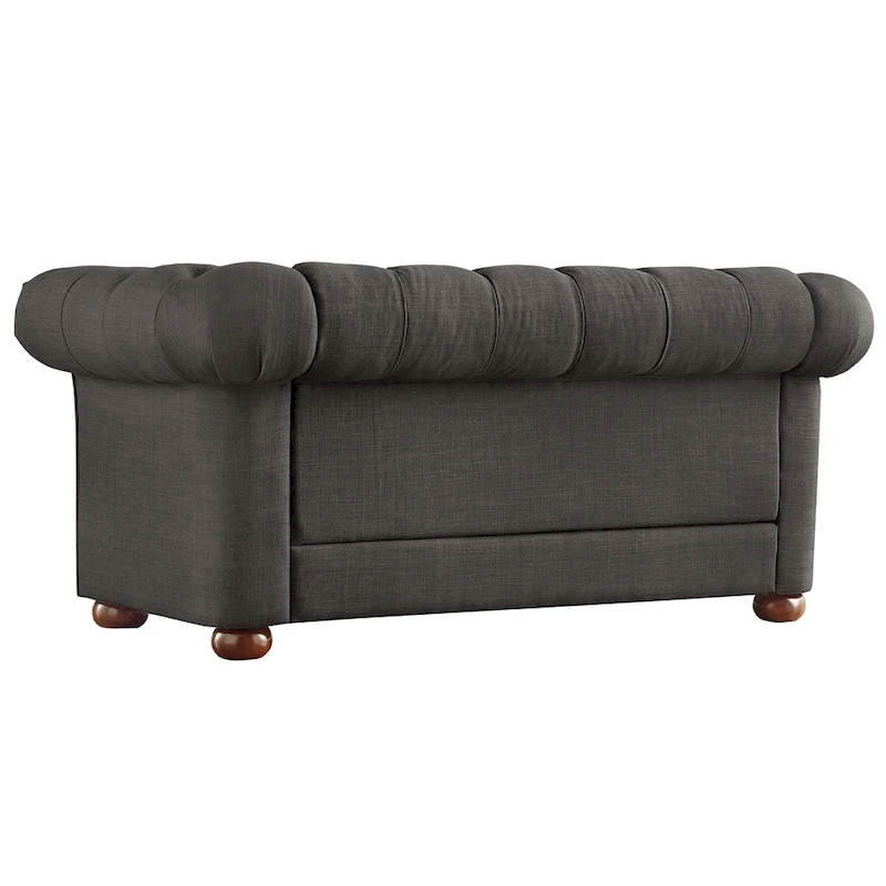 Knightsbridge Tufted Scroll Arm Chesterfield Loveseat by iNSPIRE Q Artisan