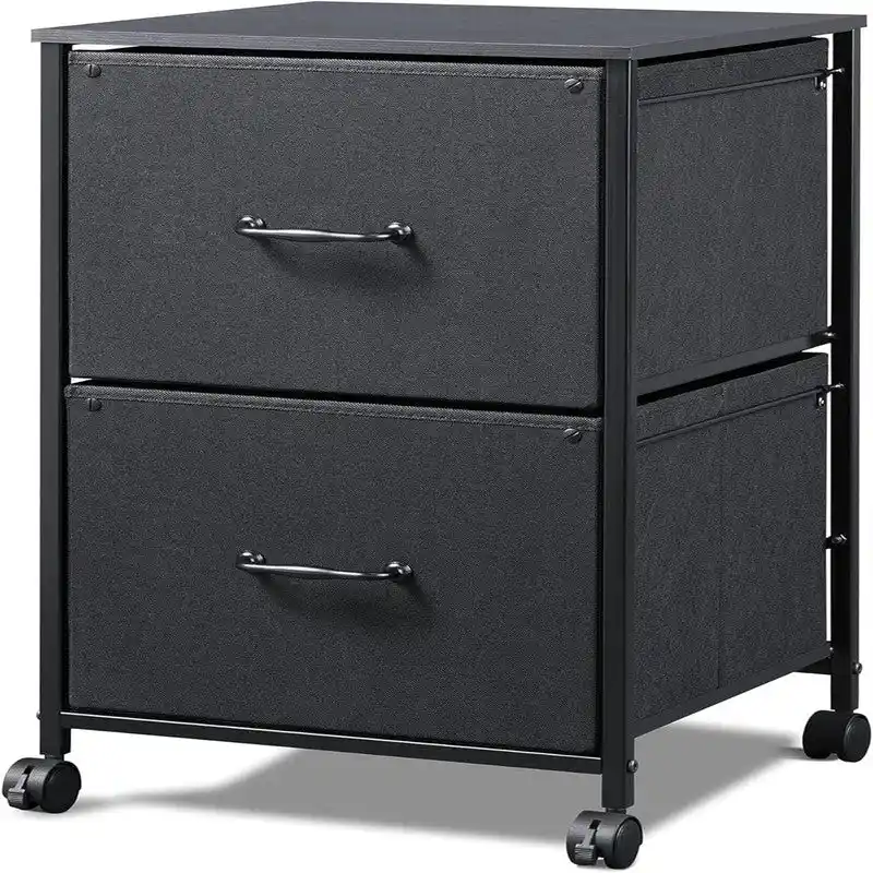 2 Drawer Mobile File Cabinet - 15.7D x 15.4W x 26.8H