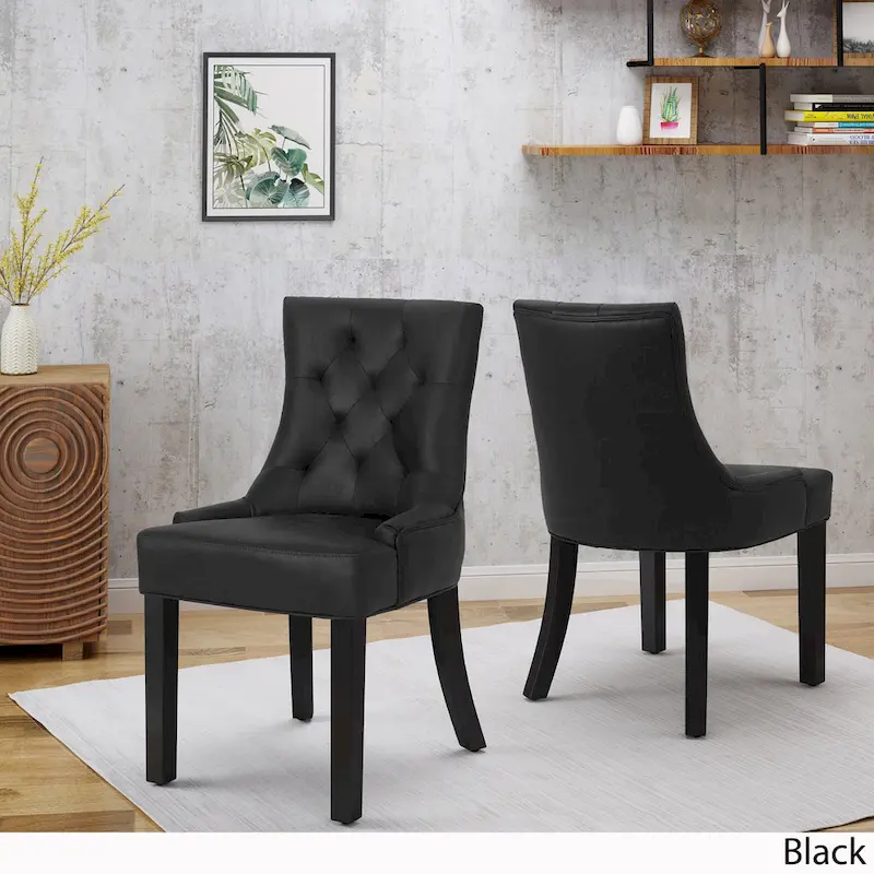 Hayden Traditional Microfiber Dining Chairs (Set of 2) by Christopher Knight Home