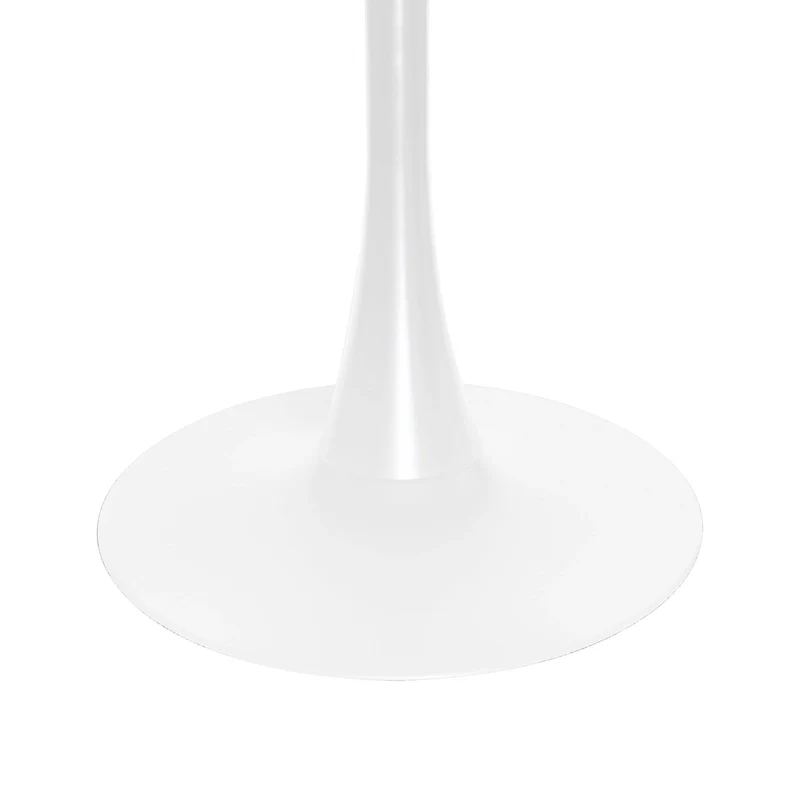 White/Gold Round Dining Table Set, 5-Piece, Seats 5
