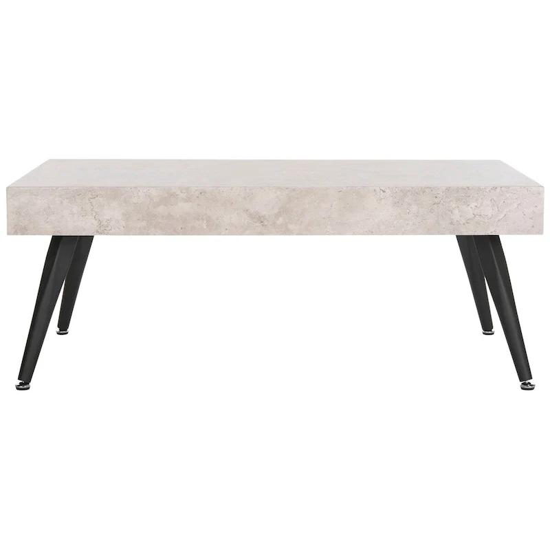 Rectangular Coffee Table with Metal Legs - 43W x 24D x 17H