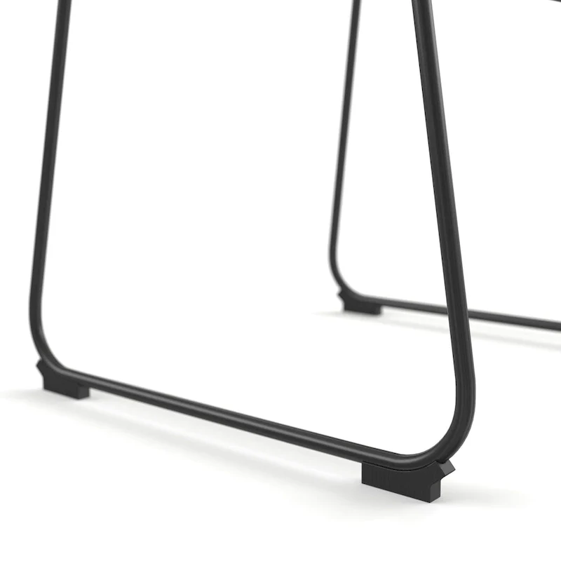 Petra Vegan Leather Side Chairs with Black Legs (Set of 2)