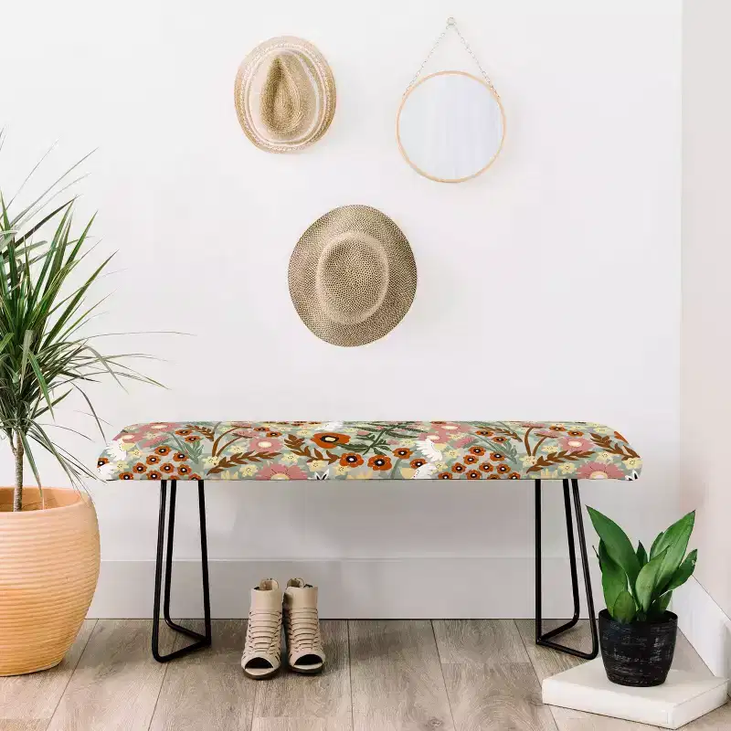 Marta Barragan Camarasa The Leafy Garden Bench - Deny Designs