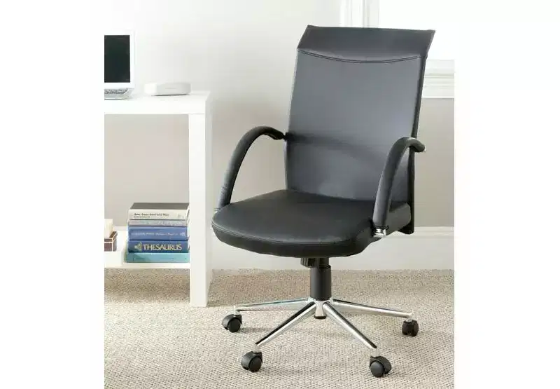 Dejana Swivel Desk Chair - Height Adjustable - FOX8506 - Black - Safavieh