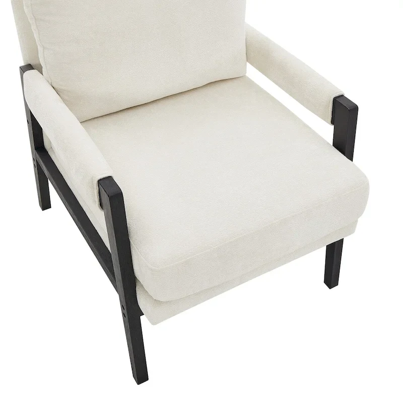 Roundhill Furniture Kelly Mid-Century Modern Chenille Upholstered Accent Armchair