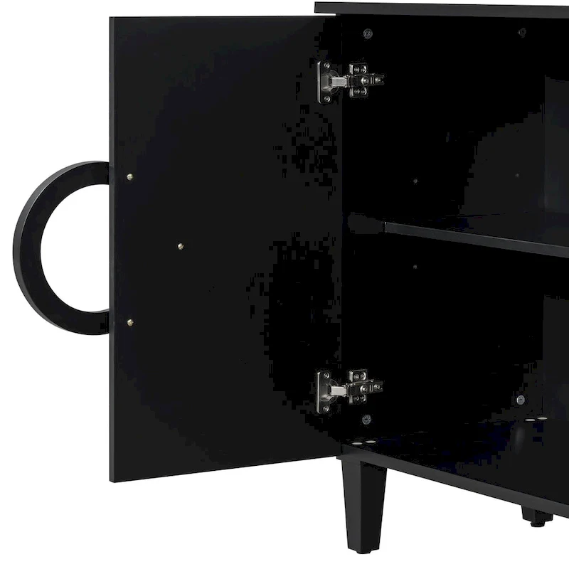 Four-door sideboard with French-Inspired,Suitable for Living Rooms, Entrance and Study Rooms